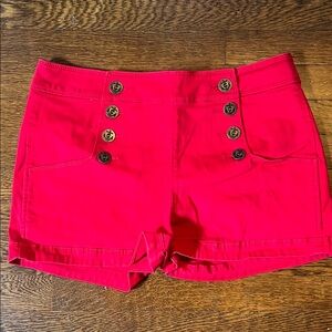 Express Red High Waist Shorts